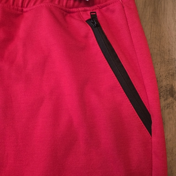 Southpole L Red Sweat Shorts Zipper Front Pockets - Picture 4 of 8